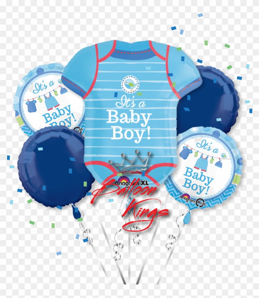 Its A Boy Onesie Bouquet - 24" Supershape Shower With Love Boy Balloon - Mylar #805326
