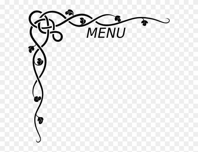 Menu Clip Art At Clker - Border Design For Invitation Card #805423