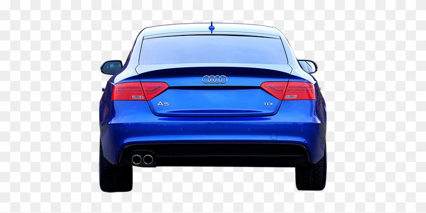 A Blue Audi In A Parking Spot - Car Back Side Png #805458