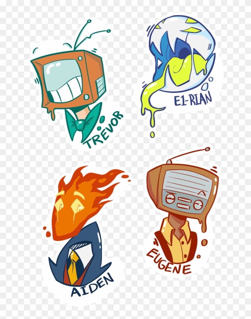 Object Head Stickers By Lone Dragon - Cartoon #805467