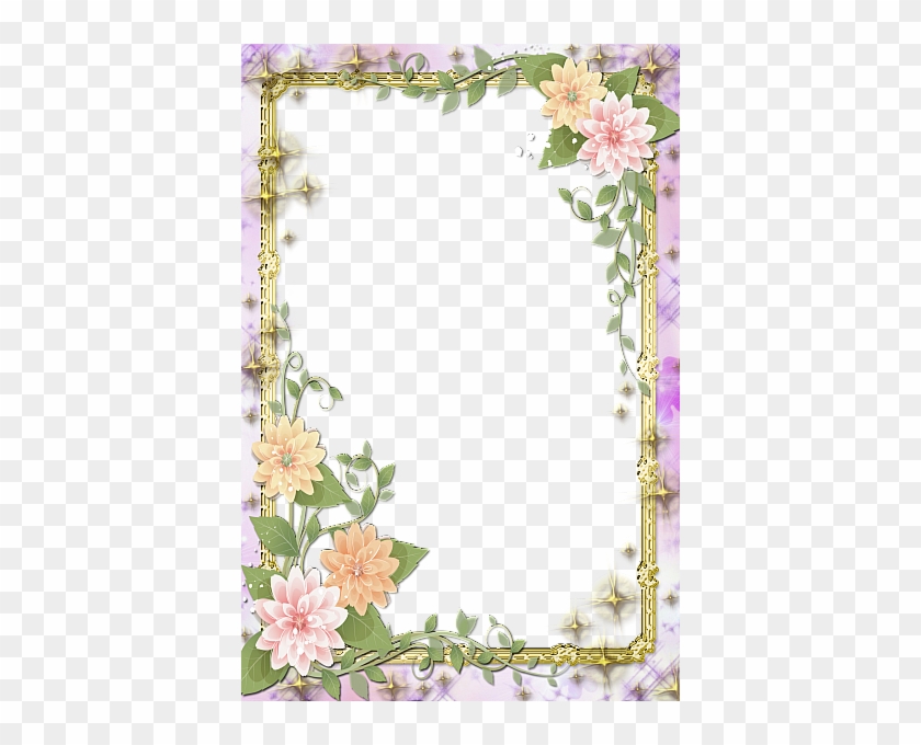 Transparent Flowers Frame Http - Flowers Borders And Design #805555