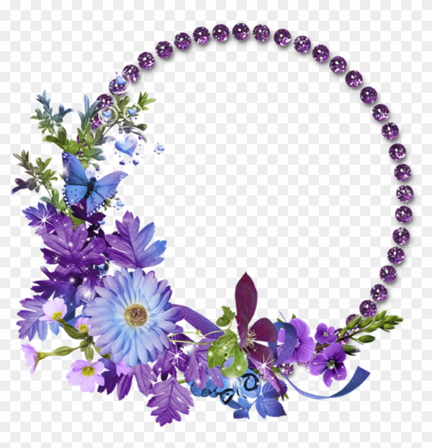 Beautiful Flower Frames - Flower Circle Frame Png #805571