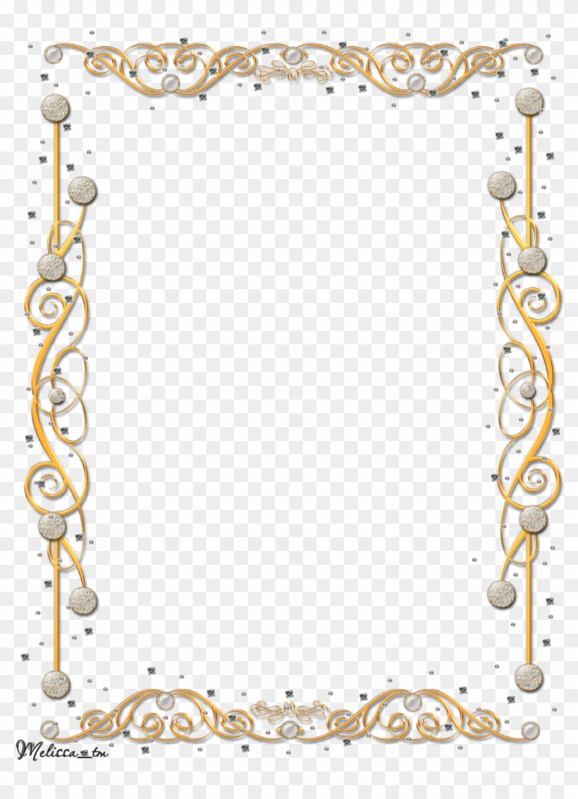 Gold Flower Frame Png Hd - Frame Border Design #805610