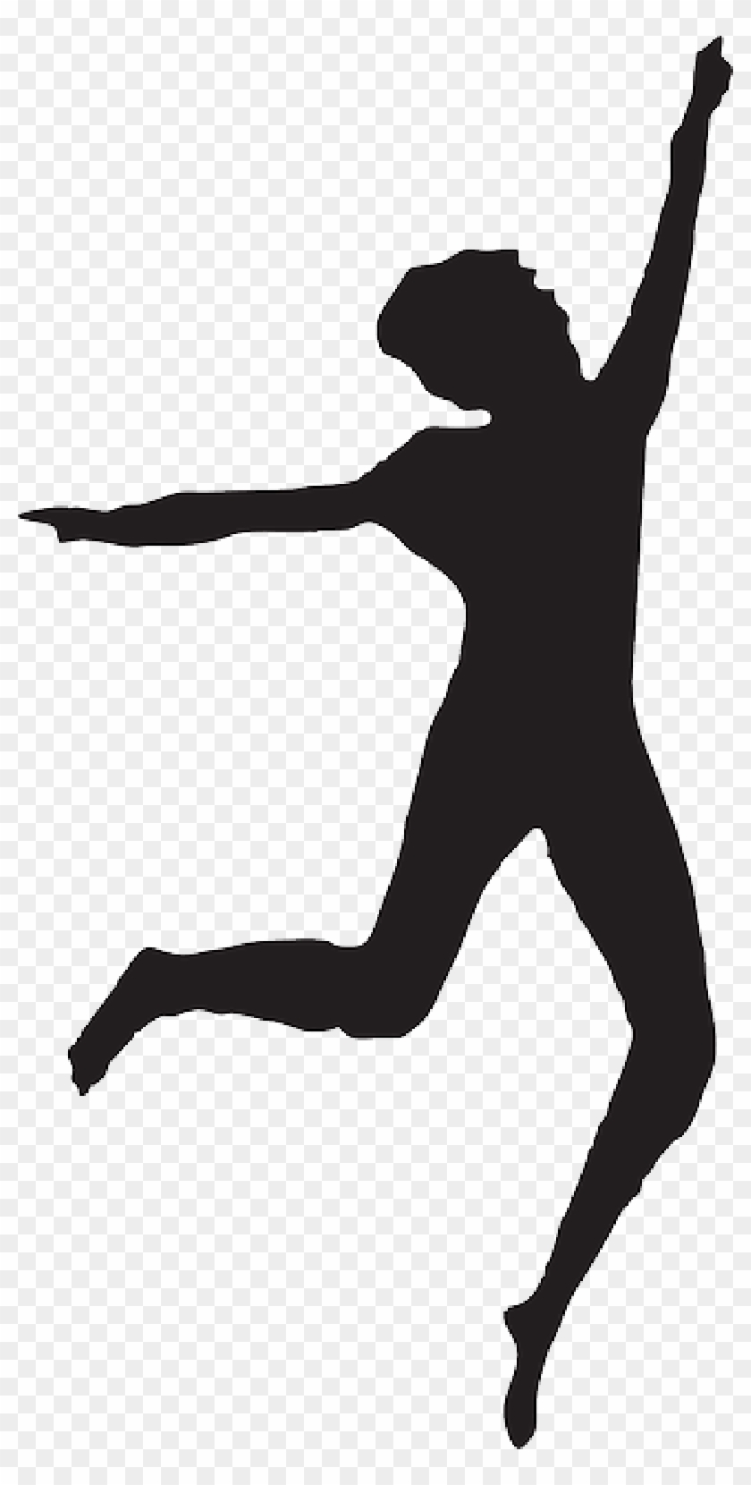 Dance Leaps Silhouette Clip Art - Dance Pose Silhouette Png #805611