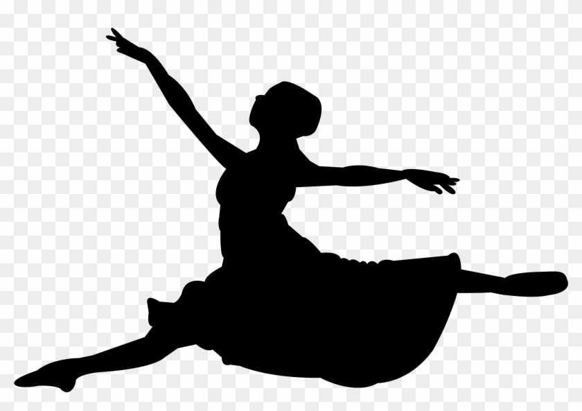 Ballet Dancer Dance Studio Wall Decal Art - Ballerina In Grand Jete #805627