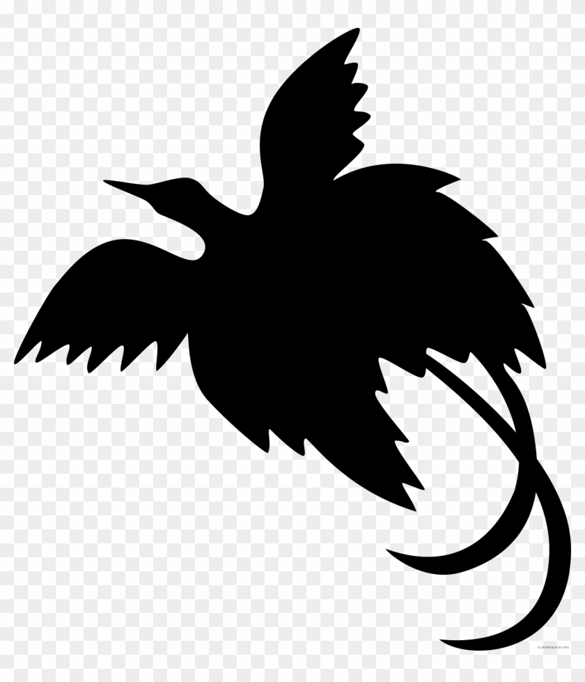 Birds Of Paradise Animal Free Black White Clipart Images - Papua New Guinea Flag Bird #805684