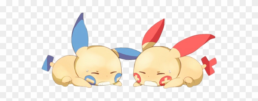 Two Electric Bunnies Collapse From The Explosion's - Plusle #805754