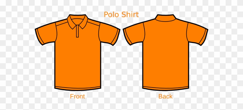Orange Polo Shirt Template #805821