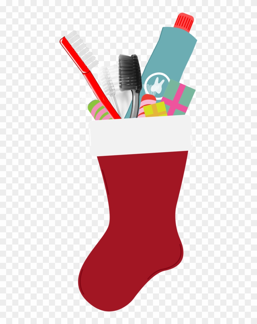Christmas Is A Good Time To Tuck A New Toothbrush In - Christmas Stocking #805878