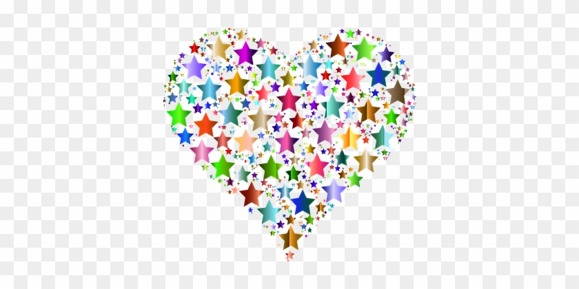 Heart Love Passion Romance Valentine Stars - Colorful Hearts Transparent Background #805964