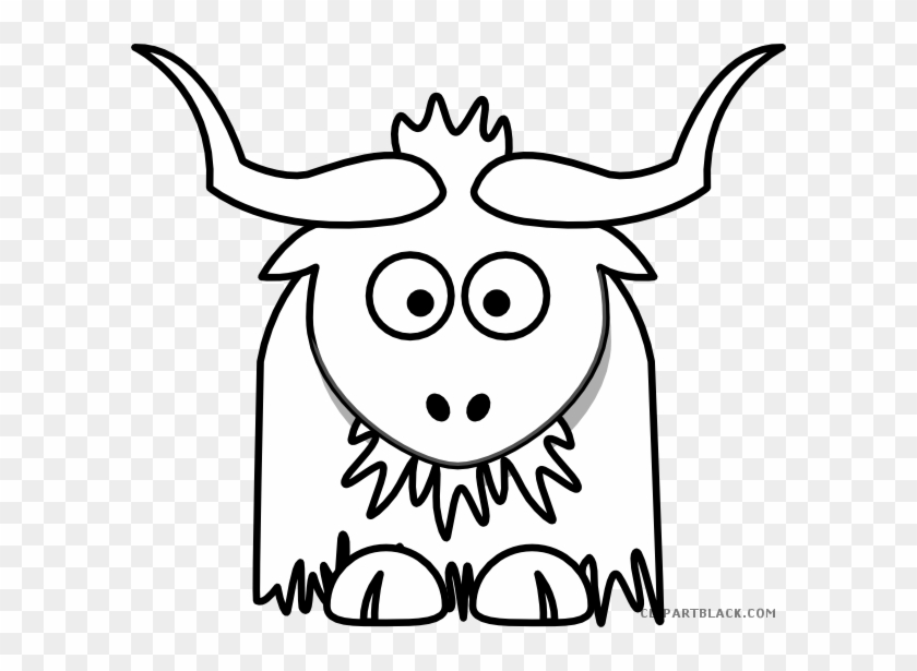 Yak Animal Free Black White Clipart Images Clipartblack - Yak Clipart Black And White #806358