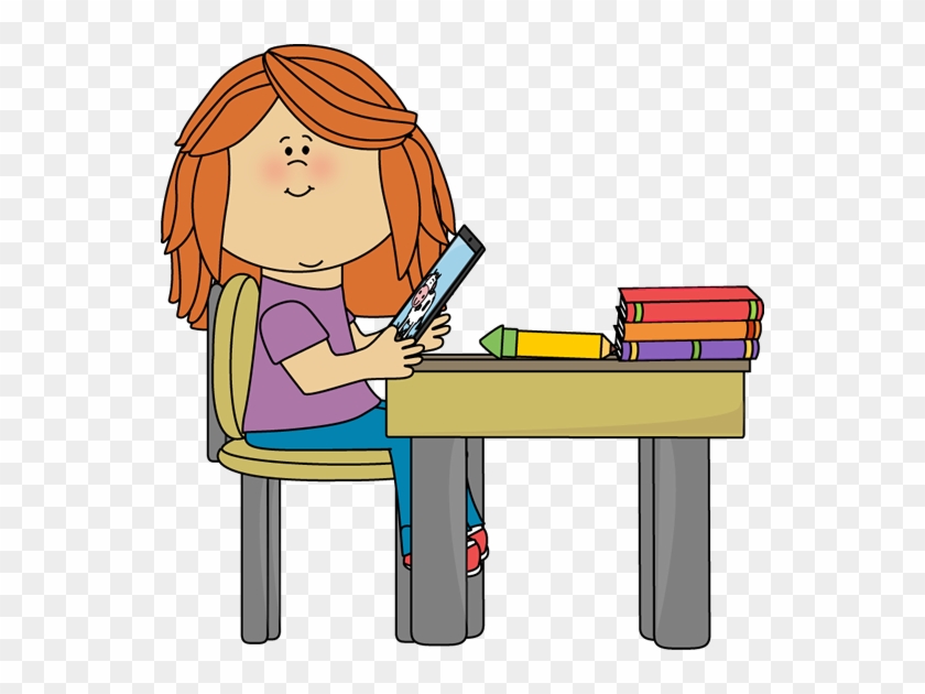 Technology Kids Clip Art School Technology Clipart - Girl In School Clipart #806404