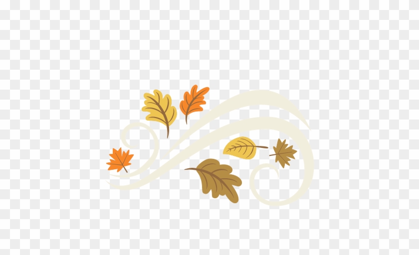 Fall Leaves Flourish Set Svg Cutting File For Scrapbooking - Cute Fall Leaves Png #806472