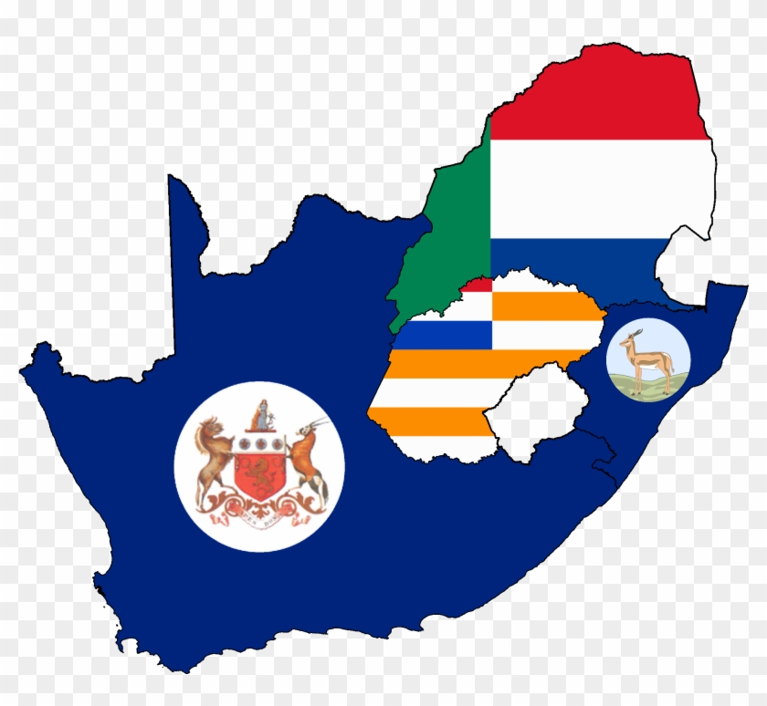 Flag Map Of South African Colonies - Flag Map Of South Africa #806503