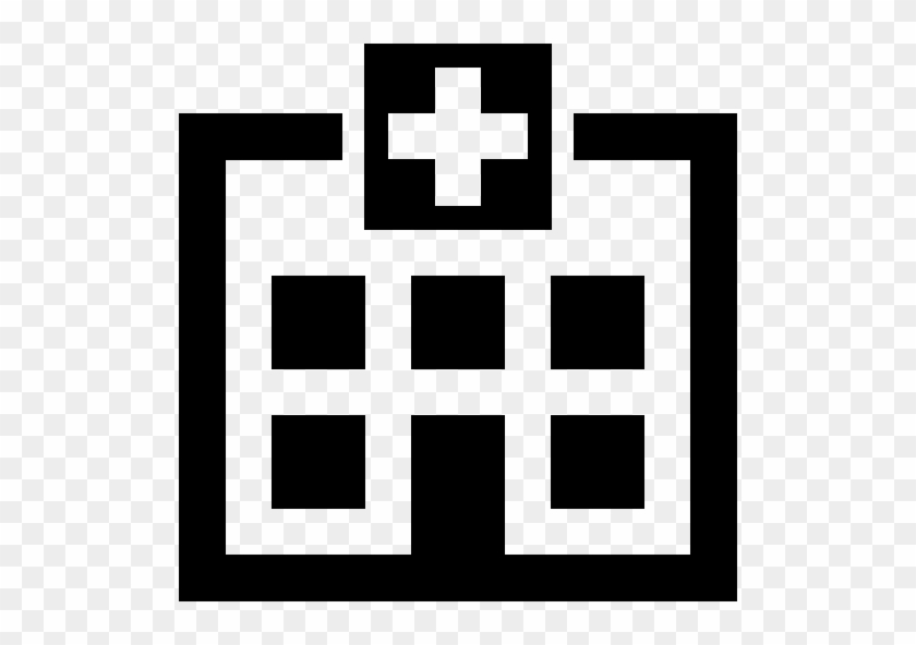 Healthcare Hospital Icon - Hospital Clip Art Black White #806553