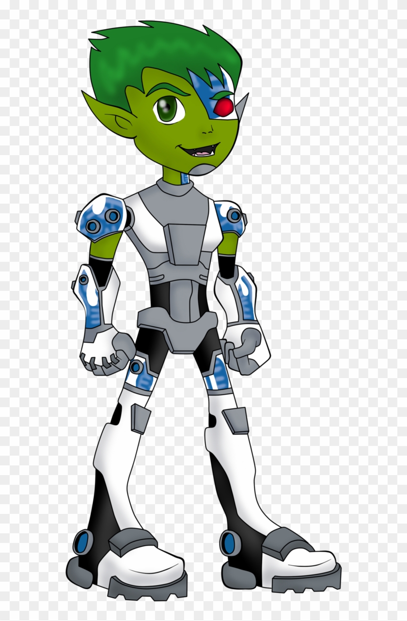 Cyborg The Cyber Beast Boy By Beastgreen - Cyborg & Beast Boy #806688