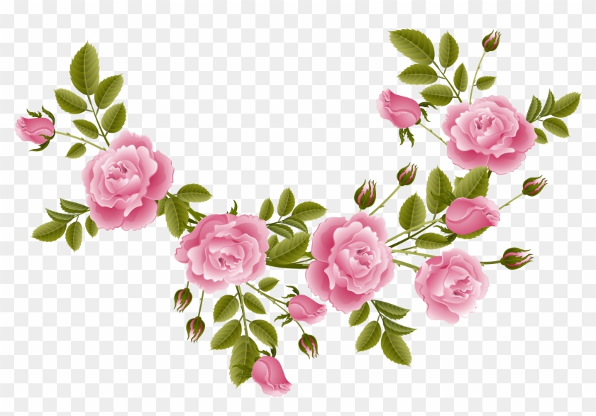 Garden Roses Flower Clip Art - Garden Roses Flower Clip Art #807330
