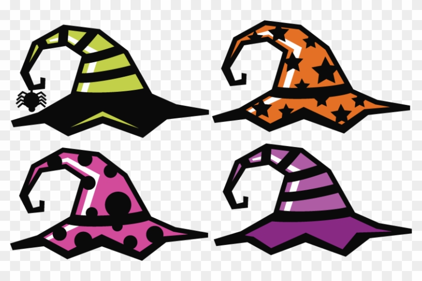 Witch Hat Set Svg Cut File Halloween Svg Cut Files - Witch Hats Clip Art #806928