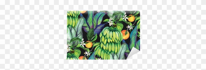 Tropical Seamless Watercolor Pattern Wall Mural • Pixers® - Watercolor Painting #807028