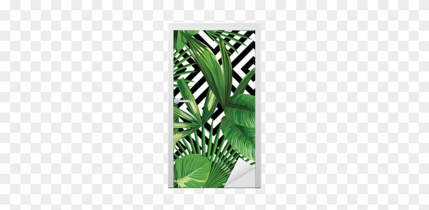 Tropical Palm Leaves Pattern, Geometric Background - Palm Leaves #807047