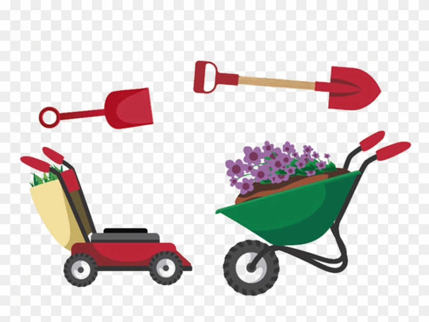 Garden Tool Cartoon Gardening - Cartoon Lawn Mower Transparent Background #807084