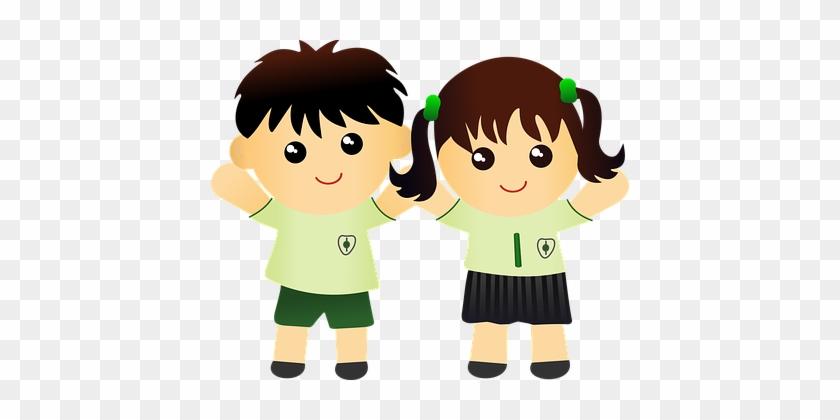 Friendship Cartoon Images - Two Kids Clipart #807151