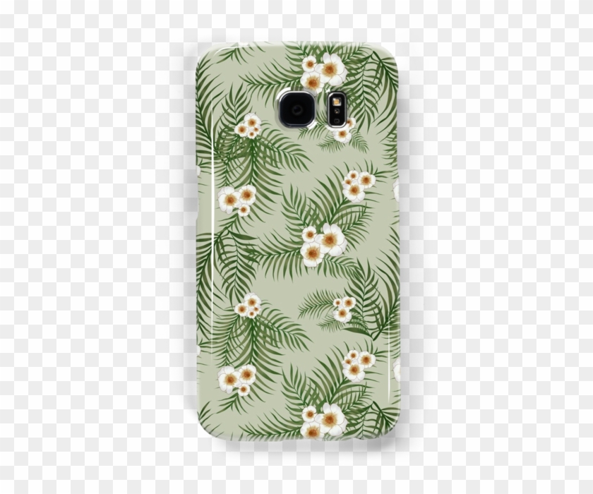 Seamless Pattern Design With Hand Drawn Leaves And - Mobile Phone Case #807193