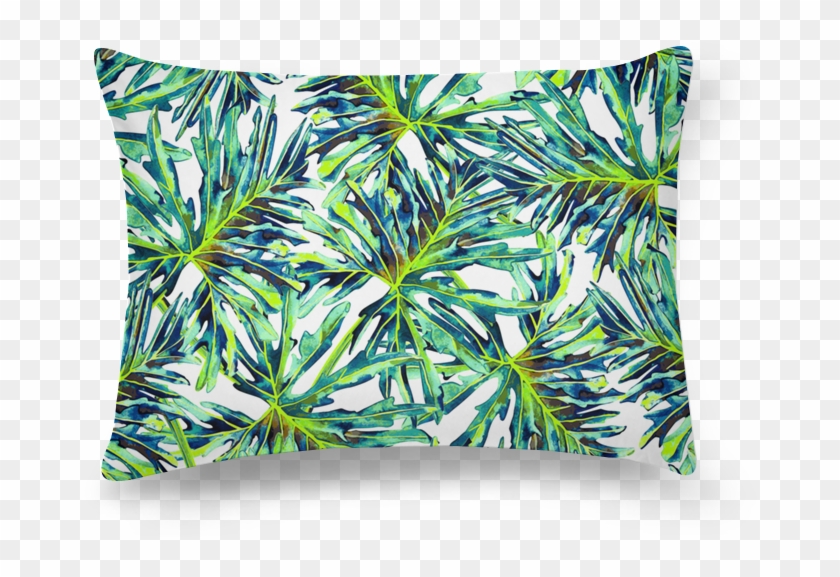 Almofada Retangular Pattern Tropical Leaf De Marta - Mmartabc Birchwood Tropical Leaves Illustration Cutting #807213