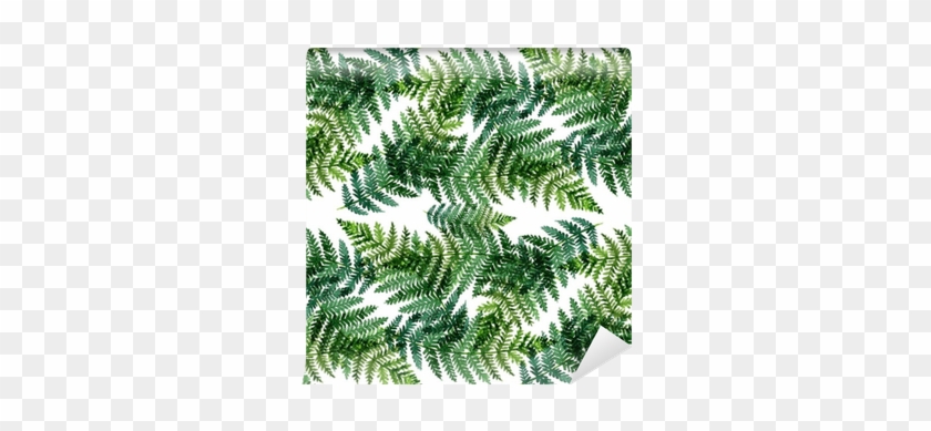 Tropical Watercolor Abstract Pattern With Fern Leaves - Watercolor Painting #807223
