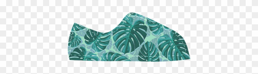 Tropical Leaf Monstera Plant Pattern Canvas Kid's Shoes - Handbag #807230