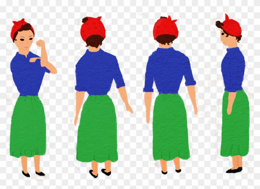 More Rosie The Riveter Drawings And Turnarounds - More Rosie The Riveter Drawings And Turnarounds #807347