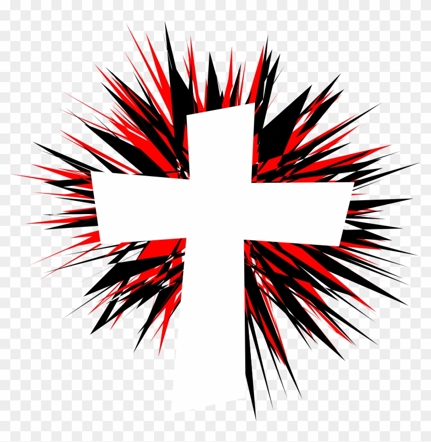 Catholic Crosses Clipart - White Starburst Cross Canvas Lunch Bag #807419
