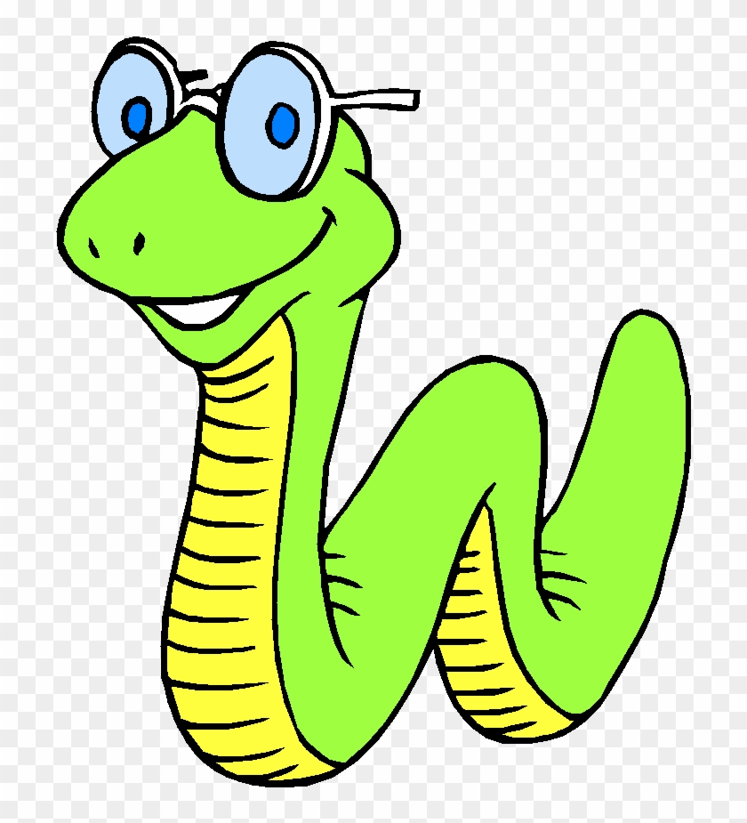Geek Clipart I Am - Cartoon Snake With Glasses #807483