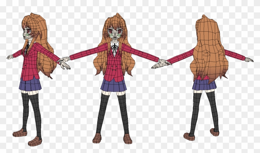 Anime Drawing 3d Modeling Clip Art 3d Model Anime Girl Free