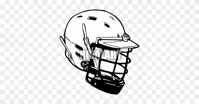 Clipart Lacrosse - Lacrosse Helmet Clip Art #807845