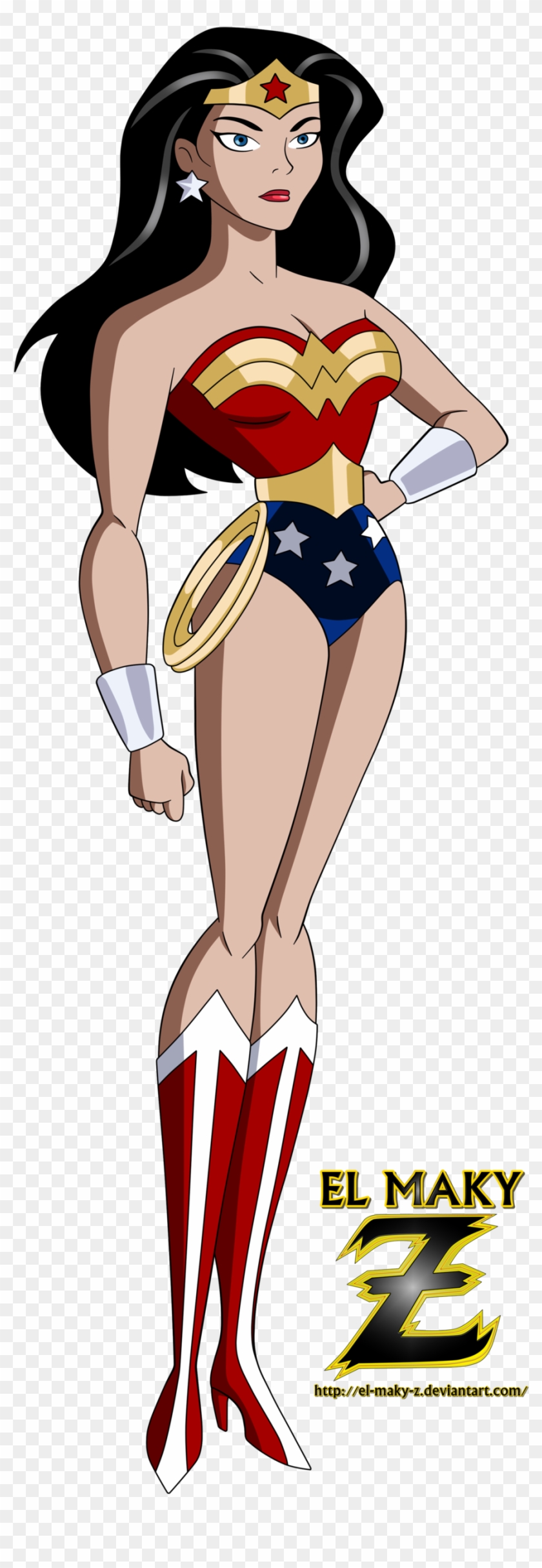 Jlu Wonder Woman By El Maky Z - Wonder Woman Cartoon Movie - Free  Transparent PNG Clipart Images Download