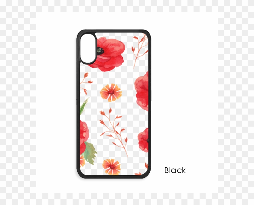 Watercolour Flowers Corn Poppy - Mobile Phone Case #807930