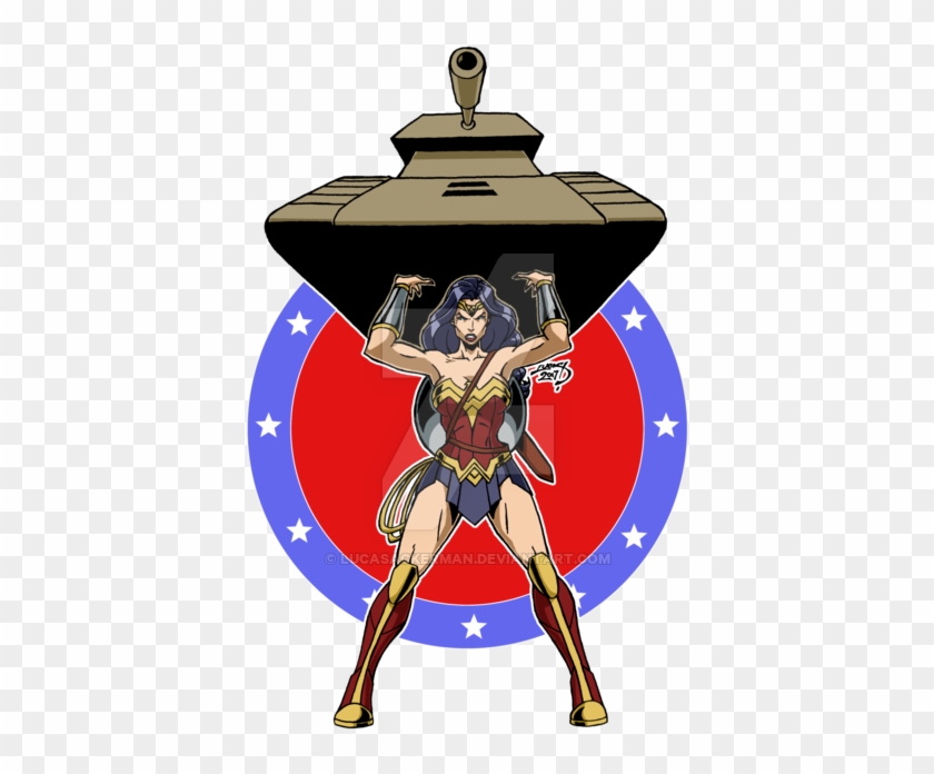 Wonder Woman Lifting Tanks 2017 Colored By Lucasackerman - Loudspeaker #807960