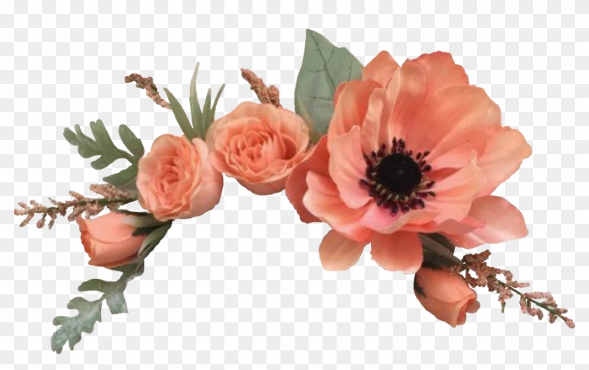 Report Abuse - Orange Flower Crown Transparent #808237