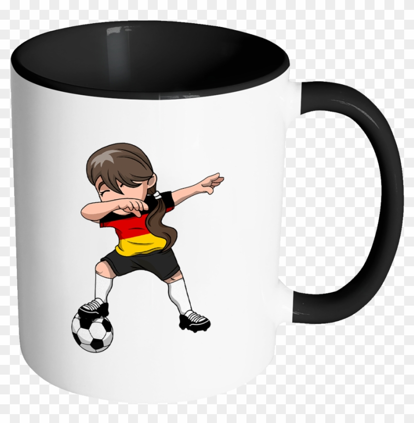 German Dabbing Soccer Girl - Coffee Cup #808345