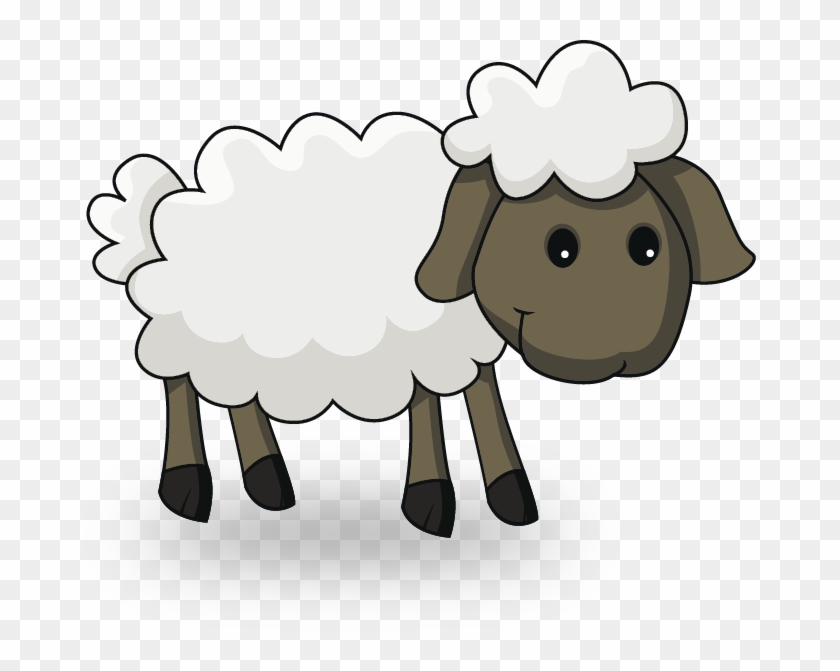 Ovejita En Fondo Celeste Y Verde - Sheep #808478