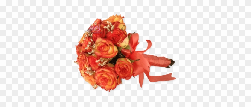 Orange Rose With Daisies Bouquet - Garden Roses #808549