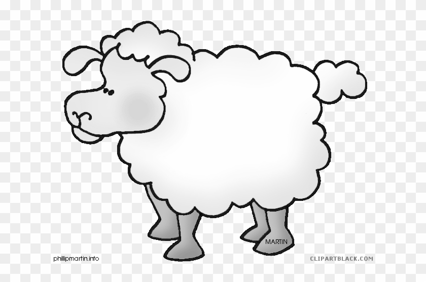 Sheep Animal Free Black White Clipart Images Clipartblack - Sheep Clip Art #808612