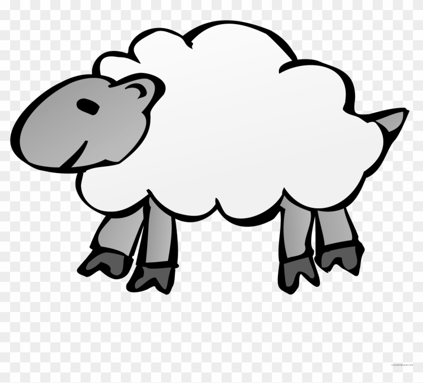 Sheep High Quality Animal Free Black White Clipart - Barn Animals In Spanish #808620