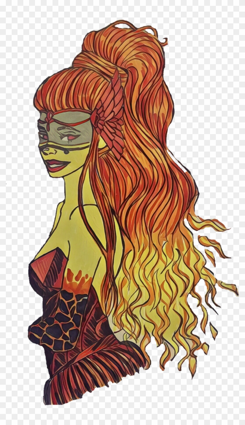 "fire Girl" By Rita Cresc - Illustration #808626