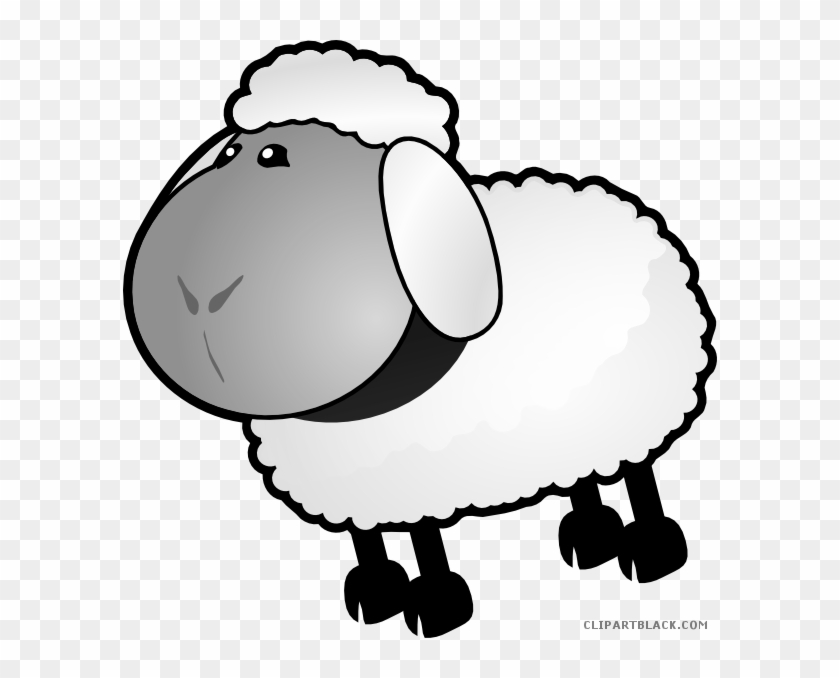 Sheep Animal Free Black White Clipart Images Clipartblack - Sheep Clip Art #808639