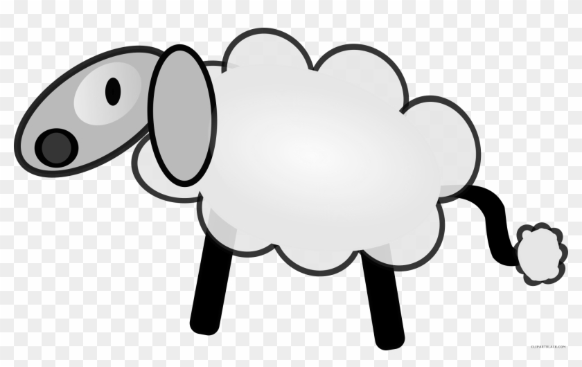 Sheep High Quality Animal Free Black White Clipart - Mouton - Porte Clé En Bois Frêne Et Résine,porte Clef #808651