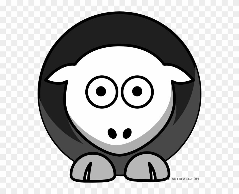 Sheep Animal Free Black White Clipart Images Clipartblack - Cal State Fullerton Titans #808654