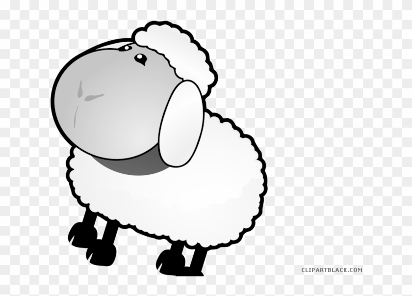 Sheep Animal Free Black White Clipart Images Clipartblack - Custom Cartoon Sheep Throw Blanket #808724