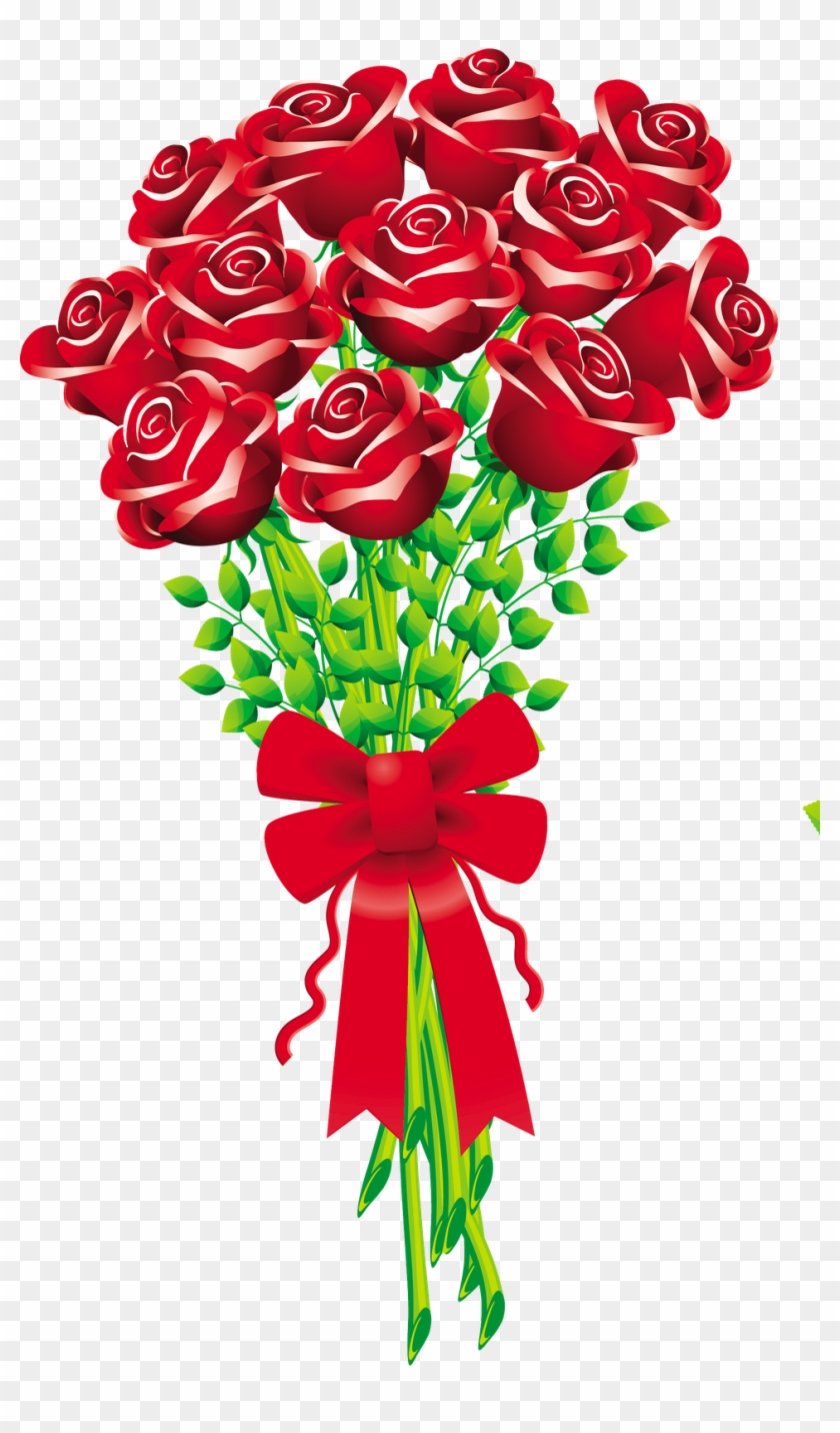 Flower Bouquet Rose Cut Flowers Clip Art - Flower Bouquet Rose Cut Flowers Clip Art #808836